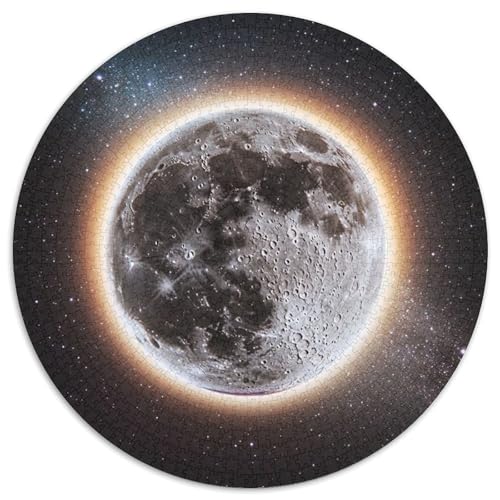 Farbiges Mond-Puzzle für Erwachsene, 1000-teiliges Puzzle für Erwachsene, pädagogisches Denkspiel, künstlerische Heim- und Bürodekoration, ab 14 Jahren (Größe 67,5 x 67,5 cm) von JIANGENNF