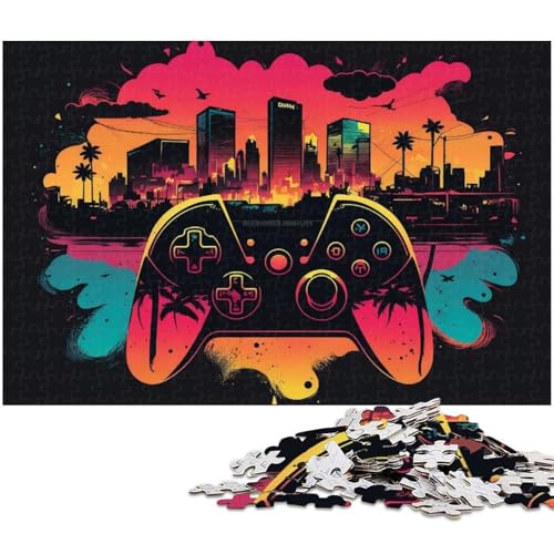Farbspiel 1000-teiliges Puzzle Holzpuzzle DIY-Dekoration, Gehirn-Herausforderung, für Erwachsene, Familie, 50 x 75 cm / 19,68 x 29,52 Zoll von JIANGENNF