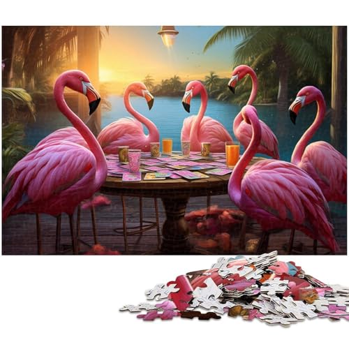 Flamingos Spielen Poker, Puzzle für Erwachsene, 1000 Teile, anspruchsvolle Puzzles, Spaß für die ganze Familie, Gehirn-Herausforderung, Teenager, 26 x 38 cm / 10,23 x 14,96 Zoll Flamingos Spielen Poker, Puzzle für Erwachsene, 1000 Teile, anspruchsvolle Puzzles, Spaß für die ganze Familie, Gehirn-Herausforderung, Teenager, 26 x 38 cm / 10,23 x 14,96 Zoll von JIANGENNF