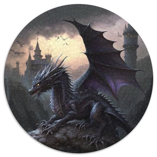 Fliegende Drachen-Puzzles für Erwachsene, 1000-teiliges Puzzle für Erwachsene, perfekt für Teenager und Sammler, ideale Heimdekoration und Reisegeschenk (Größe 67,5 x 67,5 cm) von JIANGENNF