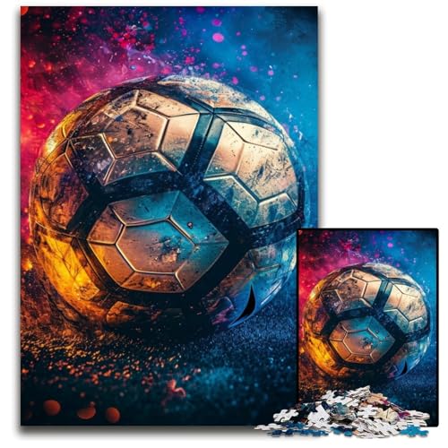 Fußball-Sportpuzzles für 1000 Teile, unmögliche Puzzles für Erwachsene, Geburtstagsgeschenkidee, anspruchsvolles Denkspiel, 26x38cm/10,23x14,96 Zoll von JIANGENNF