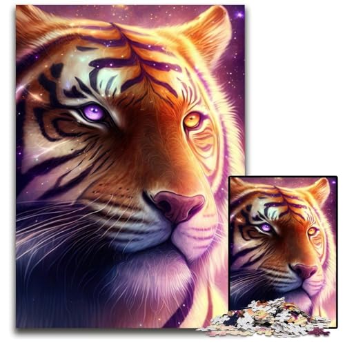 Galactic Tiger Puzzle 1000 Teile für Erwachsene, Papppuzzle, kreatives Familienspiel und Heimdekoration, Teenager, 26x38cm/10,23x14,96 Zoll Galactic Tiger Puzzle 1000 Teile für Erwachsene, Papppuzzle, kreatives Familienspiel und Heimdekoration, Teenager, 26x38cm/10,23x14,96 Zoll von JIANGENNF