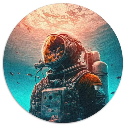 Galaxians Marine Sunrise Puzzle, 1000 Teile, rundes Puzzle, 1000 Teile, ideales DIY-Dekor und Denksport-Geschenk (Größe 67,5 x 67,5 cm) von JIANGENNF