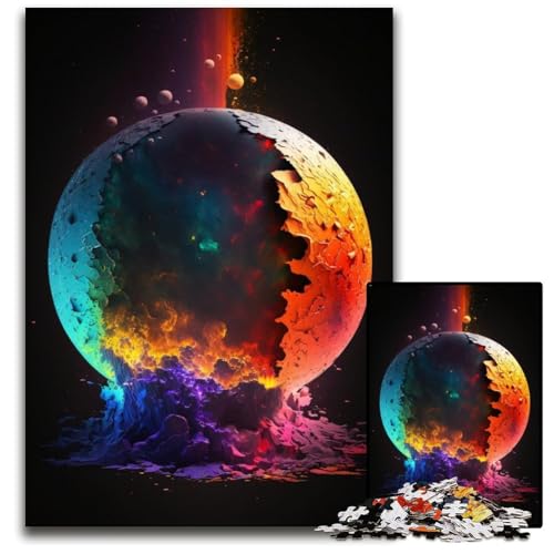 Galaxie-Planeten-Puzzle 1000 Teile für Erwachsene, Papppuzzle, Familie und Freunde, geeignet für Kinder ab 14 Jahren, 26x38cm/10,23x14,96 Zoll von JIANGENNF