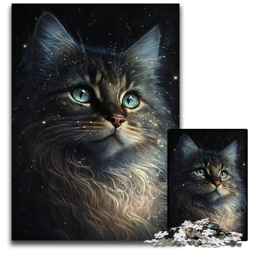 Galaxy Cat 1000-teiliges Puzzle, Puzzles für Erwachsene, anspruchsvolles Denkspiel – entspannendes Spielzeug für Teenager, 50x75cm/19,68x29,52 Zoll Galaxy Cat 1000-teiliges Puzzle, Puzzles für Erwachsene, anspruchsvolles Denkspiel – entspannendes Spielzeug für Teenager, 50x75cm/19,68x29,52 Zoll von JIANGENNF