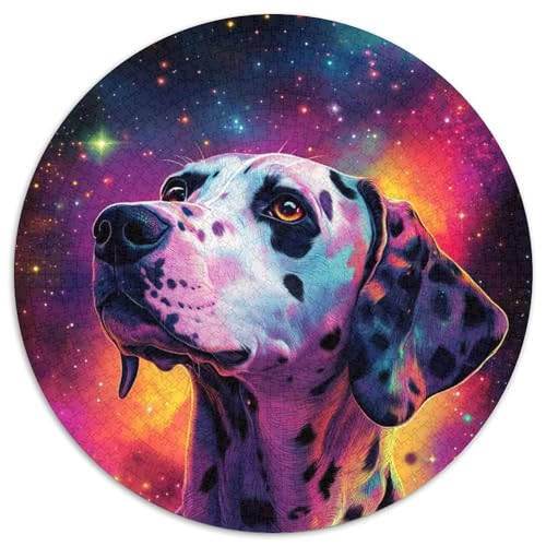 Galaxy Dalmatiner 1000-teiliges Puzzle, rund, 1000 Teile, für Erwachsene, Schwierigkeitsgrad: Anfänger, ideal als Geburtstags (Größe: 67,5 x 67,5 cm) von JIANGENNF