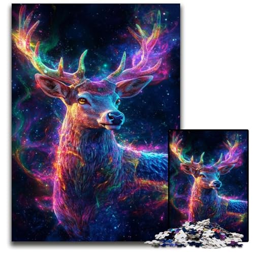 Galaxy Deer 1000-teiliges Puzzle, Puzzles für Erwachsene, anspruchsvolles Denkspiel – entspannendes Spielzeug für Teenager, 26x38cm/10,23x14,96 Zoll von JIANGENNF