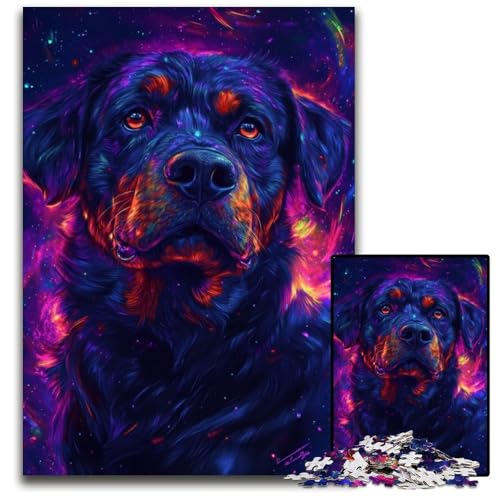 Galaxy Dog 1000-teiliges Puzzle aus Pappe für Erwachsene, für Reiseliebhaber und Paare, anspruchsvolles Spielzeug, 26x38cm/10,23x14,96 Zoll von JIANGENNF