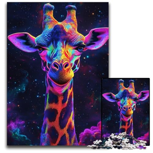 Galaxy Giraffe Puzzle 1000 Teile für Erwachsene, Papppuzzle, perfekt für Familienfeiern, Geburtstage, Feiertage, 26x38cm/10,23x14,96 Zoll Galaxy Giraffe Puzzle 1000 Teile für Erwachsene, Papppuzzle, perfekt für Familienfeiern, Geburtstage, Feiertage, 26x38cm/10,23x14,96 Zoll von JIANGENNF