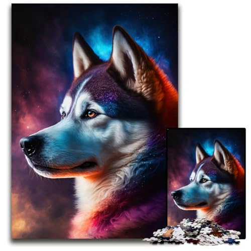 Galaxy Husky-Puzzle 1000 Teile für Erwachsene, Puzzle, Eltern, Partner, Freunde – ab 14 Jahren, 26x38cm/10,23x14,96 Zoll Galaxy Husky-Puzzle 1000 Teile für Erwachsene, Puzzle, Eltern, Partner, Freunde – ab 14 Jahren, 26x38cm/10,23x14,96 Zoll von JIANGENNF