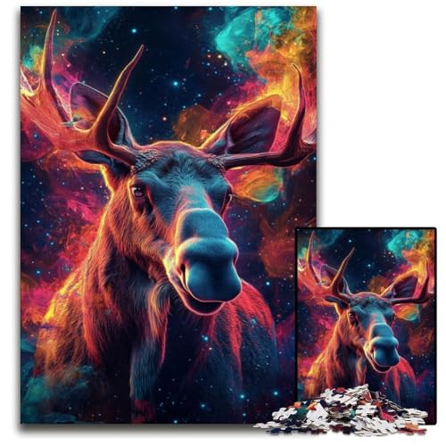 Galaxy Moose Puzzle 1000 Teile für Erwachsene, Papppuzzle, Familie und Freunde, geeignet für Kinder ab 14 Jahren, 26x38cm/10,23x14,96 Zoll Galaxy Moose Puzzle 1000 Teile für Erwachsene, Papppuzzle, Familie und Freunde, geeignet für Kinder ab 14 Jahren, 26x38cm/10,23x14,96 Zoll von JIANGENNF