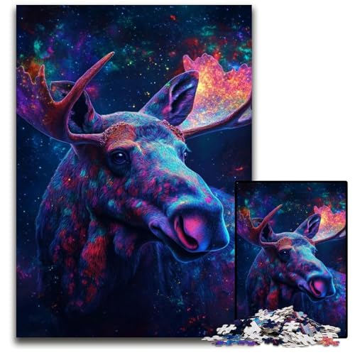 Galaxy Moose Puzzles für 1000 Teile, interaktives Familienspiel, Denksportaufgabe, Lernspielzeug, 26x38cm/10,23x14,96 Zoll Galaxy Moose Puzzles für 1000 Teile, interaktives Familienspiel, Denksportaufgabe, Lernspielzeug, 26x38cm/10,23x14,96 Zoll von JIANGENNF
