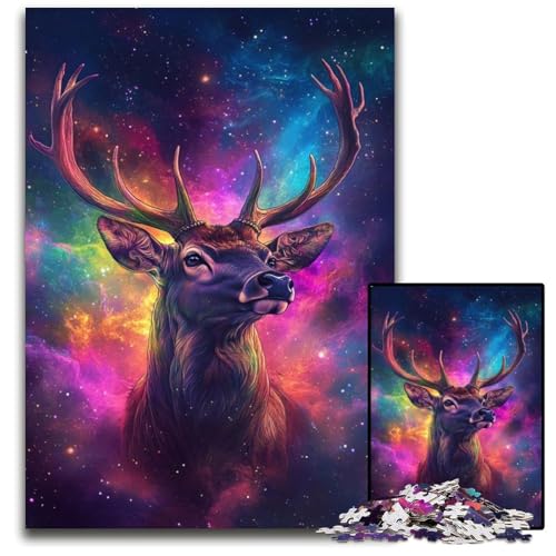 Galaxy Tiger 1000-teiliges Puzzle aus Pappe für Erwachsene, für Reiseliebhaber und Paare, anspruchsvolles Spielzeug, 26x38cm/10,23x14,96 Zoll von JIANGENNF