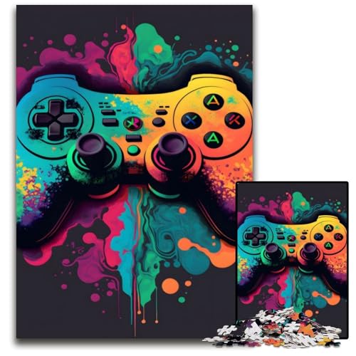 Gaming-Controller, 1000-teiliges Puzzle für Erwachsene, anspruchsvolles Denkspiel – entspannendes Spielzeug für Teenager, 26x38cm/10,23x14,96 Zoll von JIANGENNF