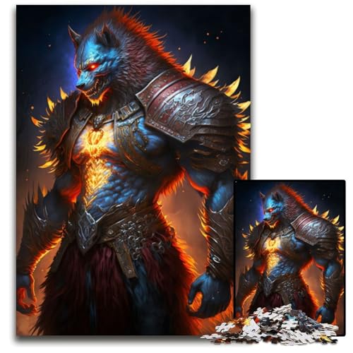 Gepanzerter Werwolf, 1000-teiliges Puzzle für Erwachsene, anspruchsvolles Denkspiel – entspannendes Spielzeug für Teenager, 26x38cm/10,23x14,96 Zoll von JIANGENNF