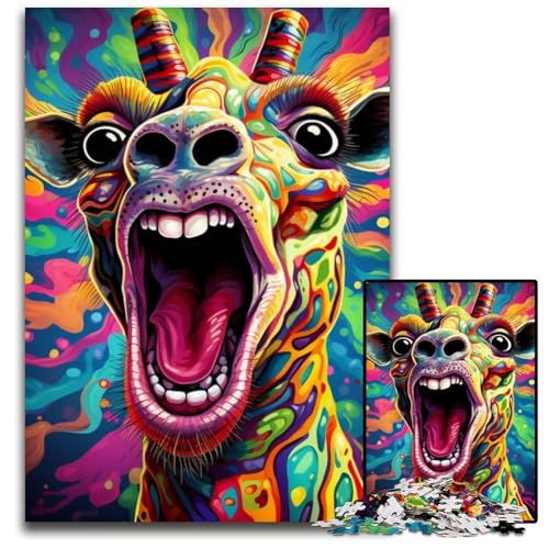 Giraffen-Puzzle 1000 Teile für Erwachsene, Papp-Puzzle, Spaß für Zuhause, Geburtstagsgeschenk, Reisegeschenk, 26x38cm/10,23x14,96 Zoll Giraffen-Puzzle 1000 Teile für Erwachsene, Papp-Puzzle, Spaß für Zuhause, Geburtstagsgeschenk, Reisegeschenk, 26x38cm/10,23x14,96 Zoll von JIANGENNF
