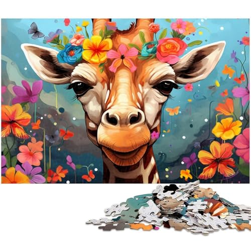 Giraffenblumen-Puzzle für Erwachsene, 1000 Teile, schwierige Rätsel für Erwachsene, anspruchsvolles Denkspiel für Teenager, Spaß für den Familienspielabend, 26 x 38 cm / 10,23 x 14,96 Zoll Giraffenblumen-Puzzle für Erwachsene, 1000 Teile, schwierige Rätsel für Erwachsene, anspruchsvolles Denkspiel für Teenager, Spaß für den Familienspielabend, 26 x 38 cm / 10,23 x 14,96 Zoll von JIANGENNF