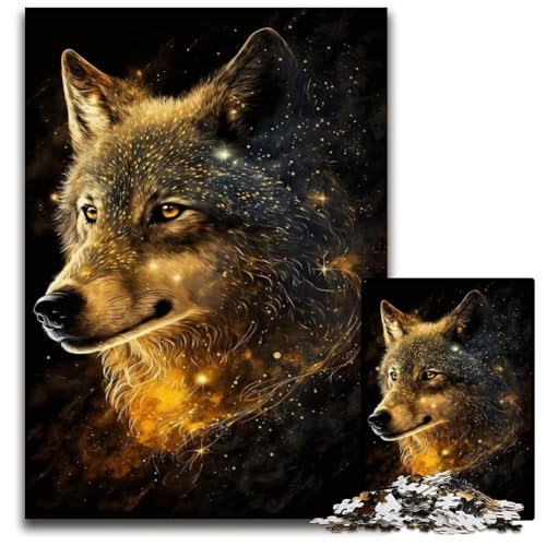 Gold Pervert 1000-teiliges Puzzle, Holzpuzzle für Erwachsene, interaktives Familienspiel, Denksportaufgabe, Lernspielzeug, 50x75cm/19,68x29,52 Zoll von JIANGENNF