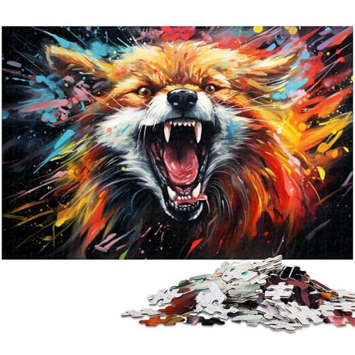 Grumpy Fox 1000-teiliges Puzzle, Holzpuzzle, Denksportaufgabe, Teenager und Heimdekoration, 50 x 75 cm / 19,68 x 29,52 Zoll Grumpy Fox 1000-teiliges Puzzle, Holzpuzzle, Denksportaufgabe, Teenager und Heimdekoration, 50 x 75 cm / 19,68 x 29,52 Zoll von JIANGENNF
