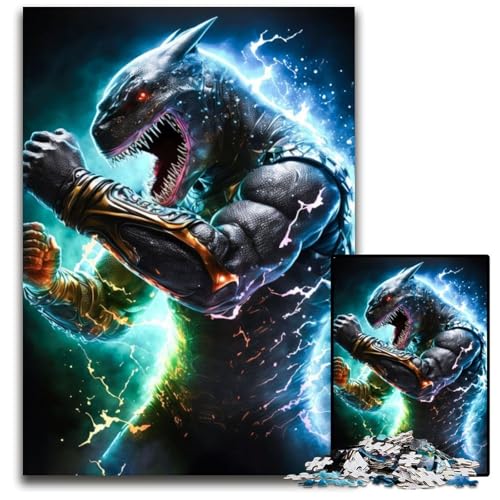 Hai-Charakter-Puzzle für Erwachsene, 1000-teiliges Puzzle, anspruchsvolles Denkspiel für Teenager, unterhaltsames interaktives Spiel für die ganze Familie, 26x38cm/10,23x14,96 Zoll von JIANGENNF