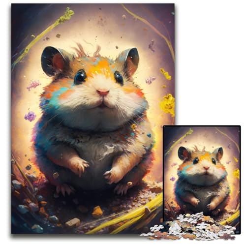 Hamster-Mal-Puzzle 1000 Teile für Erwachsene, anspruchsvolle Puzzles, pädagogische Aktivität für kognitive Fähigkeiten, Verbesserung der kognitiven Fähigkeiten, 26x38cm/10,23x14,96 Zoll Hamster-Mal-Puzzle 1000 Teile für Erwachsene, anspruchsvolle Puzzles, pädagogische Aktivität für kognitive Fähigkeiten, Verbesserung der kognitiven Fähigkeiten, 26x38cm/10,23x14,96 Zoll von JIANGENNF