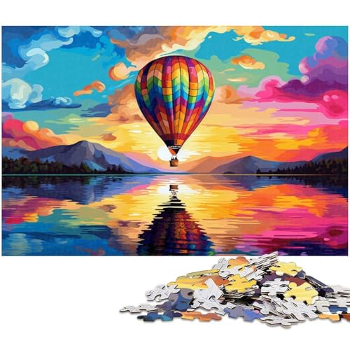 Heißluftballon-Puzzle, 1000 Teile, Holzpuzzle, Denksportaufgabe, Teenager und Heimdekoration, 50 x 75 cm / 19,68 x 29,52 Zoll Heißluftballon-Puzzle, 1000 Teile, Holzpuzzle, Denksportaufgabe, Teenager und Heimdekoration, 50 x 75 cm / 19,68 x 29,52 Zoll von JIANGENNF