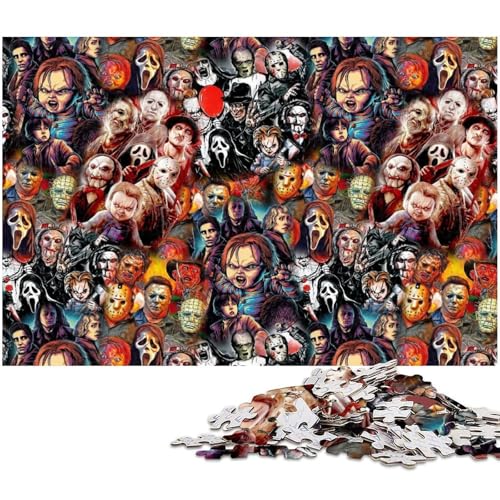 Horror-Monster-Puzzles für 1000 Teile, Kartonpuzzles, anspruchsvolles DIY-Denkspiel, perfektes Familienspiel oder dekoratives Geschenk, 26 x 38 cm / 10,23 x 14,96 Zoll Horror-Monster-Puzzles für 1000 Teile, Kartonpuzzles, anspruchsvolles DIY-Denkspiel, perfektes Familienspiel oder dekoratives Geschenk, 26 x 38 cm / 10,23 x 14,96 Zoll von JIANGENNF