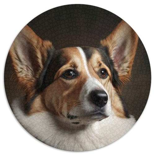 Hund in Militäruniform-Puzzle, 1000 Teile, für Erwachsene, anspruchsvolle Puzzles, Spieleabend mit der Familie, Heimdekoration und Gehirntrainingsgeschenk (Größe 67,5 x 67,5 cm) von JIANGENNF