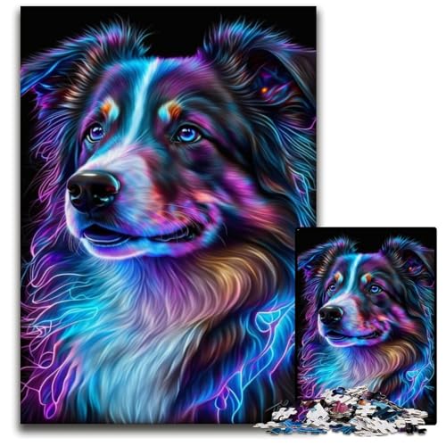 Hunde-Puzzle für Erwachsene, 1000 Teile, Papppuzzle, Weihnachten, Halloween, Ostern, Neujahr, 26x38cm/10,23x14,96 Zoll von JIANGENNF
