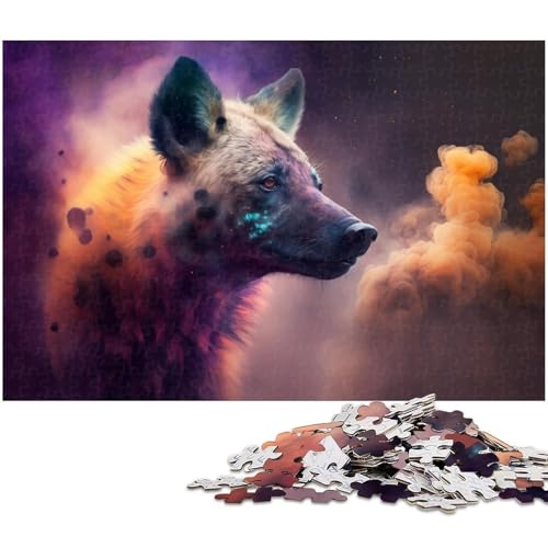 Hyänennebel, 1000-teiliges Puzzle, Holzpuzzle, entspannende Unterhaltung, Heimdekoration, 50 x 75 cm / 19,68 x 29,52 Zoll Hyänennebel, 1000-teiliges Puzzle, Holzpuzzle, entspannende Unterhaltung, Heimdekoration, 50 x 75 cm / 19,68 x 29,52 Zoll von JIANGENNF