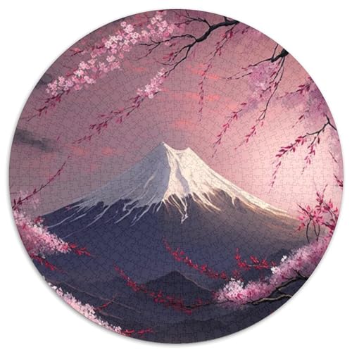 Japanische Kirschblüten-Puzzles für Erwachsene, 1000-teiliges Puzzle für Erwachsene, pädagogisches Denkspiel, künstlerische Heim- und Bürodekoration, ab 14 Jahren (Größe 67,5 x 67,5 cm) von JIANGENNF
