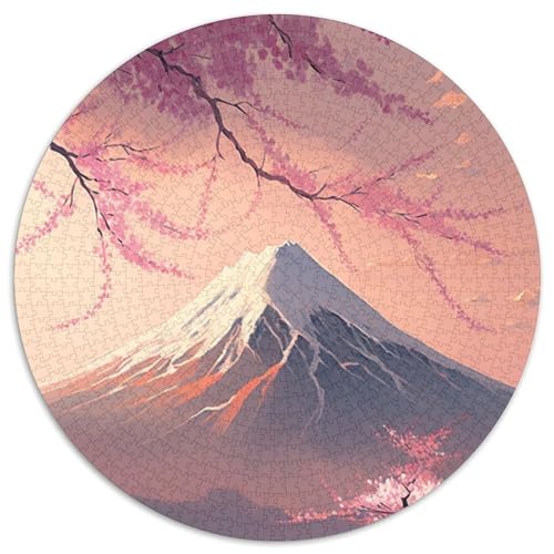 Japanisches Kirschblüten-Puzzle, 1000 Teile, Papppuzzle für Erwachsene, Geburtstagsgeschenkidee, anspruchsvolles Denkspiel (Größe 67,5 x 67,5 cm) von JIANGENNF