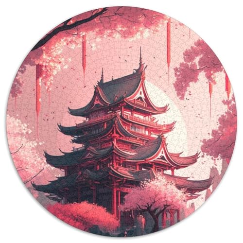 Japanisches Tempel-Puzzle, 1000 Teile, Papp-Puzzle für Erwachsene, Geburtstagsgeschenkidee, anspruchsvolles Denkspiel (Größe 67,5 x 67,5 cm) von JIANGENNF