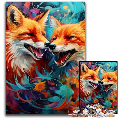Jigsaw Art Fox-Puzzle mit 1000 Teilen für Erwachsene, anspruchsvolles Denkspiel für Teenager, interaktives Familienspiel, 26x38cm/10,23x14,96 Zoll Jigsaw Art Fox-Puzzle mit 1000 Teilen für Erwachsene, anspruchsvolles Denkspiel für Teenager, interaktives Familienspiel, 26x38cm/10,23x14,96 Zoll von JIANGENNF