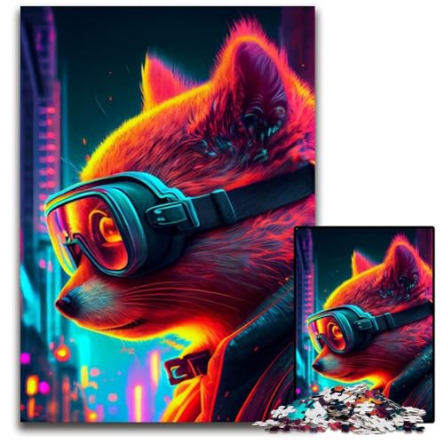 JigsawPuzzle 1000 Teile für Erwachsene Eichhörnchen Holzpuzzle für Erwachsene für Reiseliebhaber und Paare, anspruchsvolles Spielzeug 50x75cm/19,68x29,52 Zoll von JIANGENNF