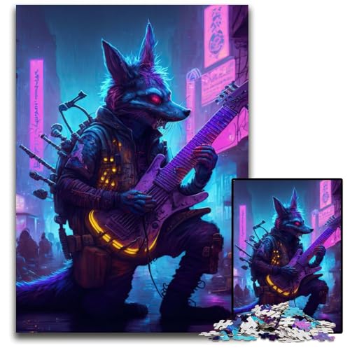 Kaninchen-Gitarren-Tier-Puzzles für Erwachsene, 1000 herausfordernde Puzzles, Geburtstagsgeschenkidee, anspruchsvolles Denkspiel, 50x75cm/19,68x29,52 Zoll Kaninchen-Gitarren-Tier-Puzzles für Erwachsene, 1000 herausfordernde Puzzles, Geburtstagsgeschenkidee, anspruchsvolles Denkspiel, 50x75cm/19,68x29,52 Zoll von JIANGENNF