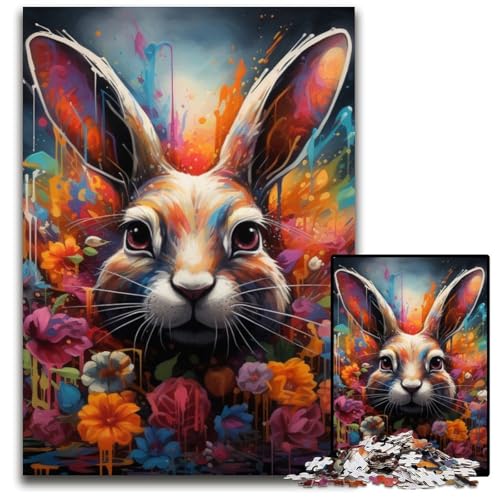 Kaninchen-Puzzle, 1000 Teile, anspruchsvolle Puzzles, interaktives Familienspiel, Denksportaufgabe, Lernspielzeug, 50x75cm/19,68x29,52 Zoll Kaninchen-Puzzle, 1000 Teile, anspruchsvolle Puzzles, interaktives Familienspiel, Denksportaufgabe, Lernspielzeug, 50x75cm/19,68x29,52 Zoll von JIANGENNF