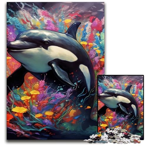 Killerwal-Puzzle mit 1000 Teilen für Erwachsene, anspruchsvolles DIY-Dekorationsspiel, interaktives Familienspielzeug, 50x75cm/19,68x29,52 Zoll von JIANGENNF