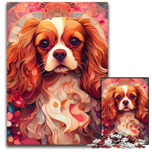 King Charles Spaniel 1000-teiliges Puzzle, anspruchsvolle Puzzles, interaktives Familienspiel, Denksportaufgabe, Lernspielzeug, 50x75cm/19,68x29,52 Zoll King Charles Spaniel 1000-teiliges Puzzle, anspruchsvolle Puzzles, interaktives Familienspiel, Denksportaufgabe, Lernspielzeug, 50x75cm/19,68x29,52 Zoll von JIANGENNF
