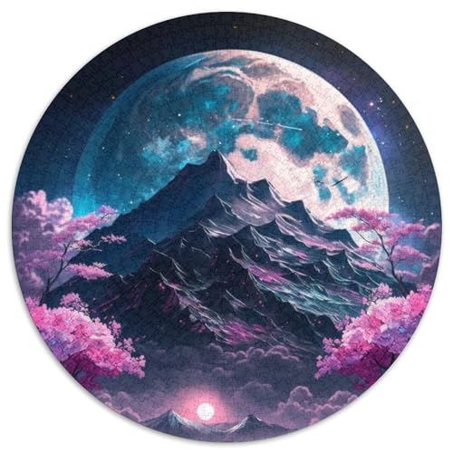 Kirschblüten-Berg-Puzzle, 1000 Teile, Puzzle für Erwachsene, Teenager, Paare und Freunde zum Geburtstag, zu Weihnachten (Größe 67,5 x 67,5 cm) von JIANGENNF
