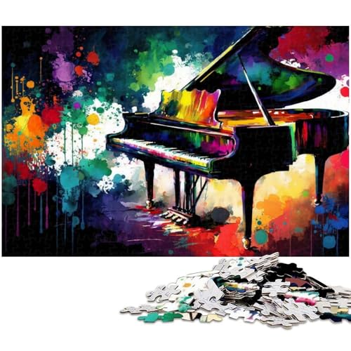 Klavierspieler-Puzzle, 1000 Teile, Kartonpuzzle, Denksportaufgabe, Teenager und Heimdekoration, 26 x 38 cm / 10,23 x 14,96 Zoll Klavierspieler-Puzzle, 1000 Teile, Kartonpuzzle, Denksportaufgabe, Teenager und Heimdekoration, 26 x 38 cm / 10,23 x 14,96 Zoll von JIANGENNF