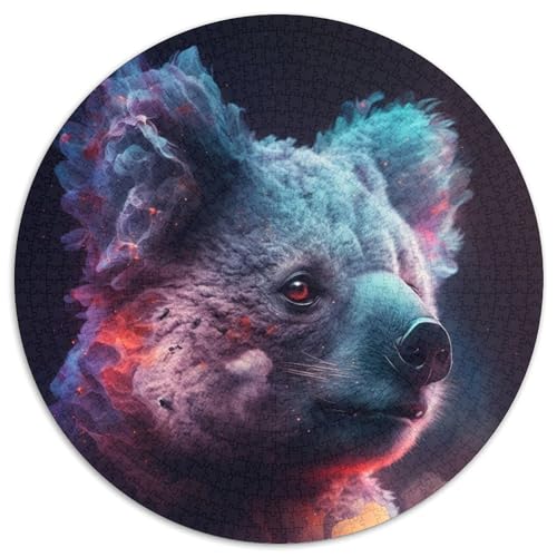 Koala Cloud 1000-Teile-Puzzle für Erwachsene, 1000-teiliges rundes Puzzle, Teenager, Paare und Freunde zum Geburtstag, zu Weihnachten (Größe 67,5 x 67,5 cm) von JIANGENNF