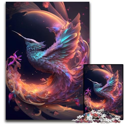 Kolibri der Zeit, 1000-teiliges Puzzle für Erwachsene, anspruchsvolles Denkspiel – entspannendes Spielzeug für Teenager, 50x75cm/19,68x29,52 Zoll von JIANGENNF