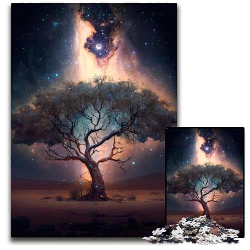 Kosmischer Lebensbaum, 1000-teiliges Puzzle für Erwachsene, anspruchsvolles Denkspiel – entspannendes Spielzeug für Teenager, 26x38cm/10,23x14,96 Zoll von JIANGENNF
