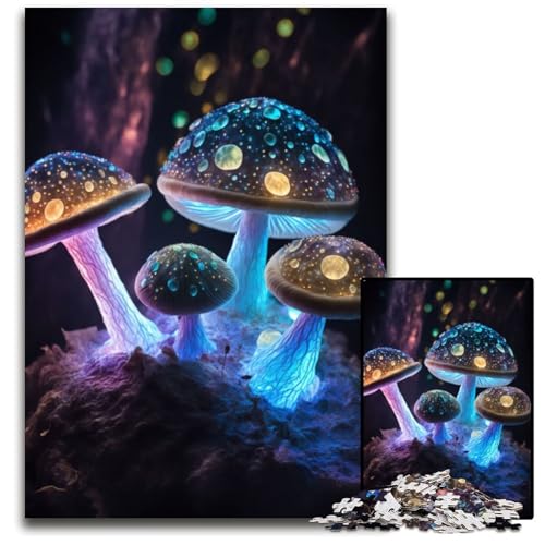 Kosmisches Zauberpilz-Puzzle, 1000 Teile, für Erwachsene, interaktives Familienspiel, Denksportaufgabe, Lernspielzeug, 26x38cm/10,23x14,96 Zoll von JIANGENNF