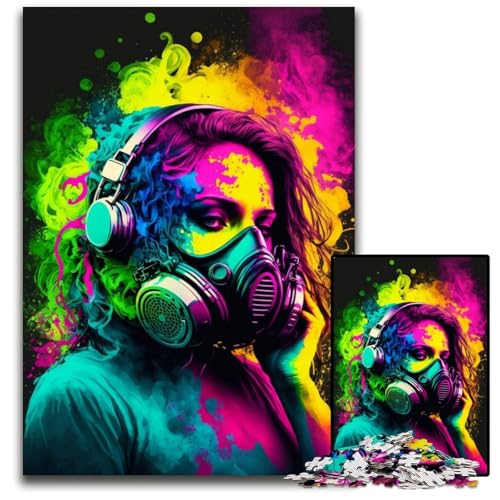 Kunst-Gasmasken, 1000-teiliges Puzzle, Puzzles, Heimaktivität für Feiertage, Geburtstage und Familienspieleabende, 50x75cm/19,68x29,52 Zoll Kunst-Gasmasken, 1000-teiliges Puzzle, Puzzles, Heimaktivität für Feiertage, Geburtstage und Familienspieleabende, 50x75cm/19,68x29,52 Zoll von JIANGENNF