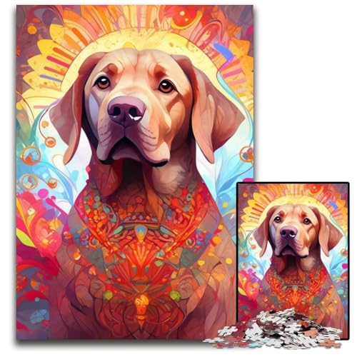 Labrador-Puzzles für Erwachsene, 1000 Holzpuzzles, Denkspiel, interaktives Familienspiel, geeignet für Kinder ab 14 Jahren, 50x75cm/19,68x29,52 Zoll Labrador-Puzzles für Erwachsene, 1000 Holzpuzzles, Denkspiel, interaktives Familienspiel, geeignet für Kinder ab 14 Jahren, 50x75cm/19,68x29,52 Zoll von JIANGENNF