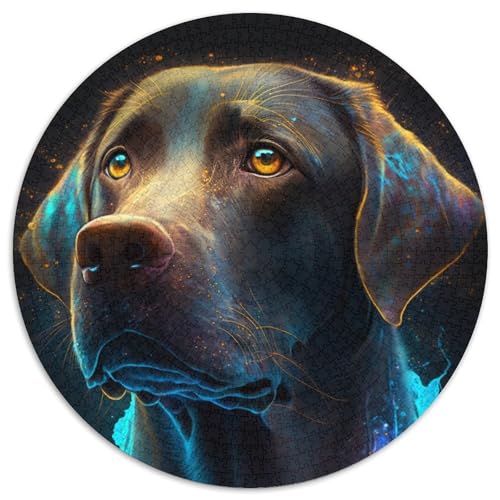 Labrador Retriever-Hundepuzzle, 1000 Teile, Papppuzzle für Erwachsene, Geburtstagsgeschenkidee, anspruchsvolles Denkspiel (Größe 67,5 x 67,5 cm) von JIANGENNF