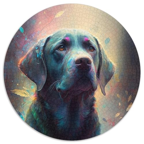 Labrador Retriever-Hundepuzzle, 1000 Teile, Papppuzzle für Erwachsene, Geburtstagsgeschenkidee, anspruchsvolles Denkspiel (Größe 67,5 x 67,5 cm) von JIANGENNF