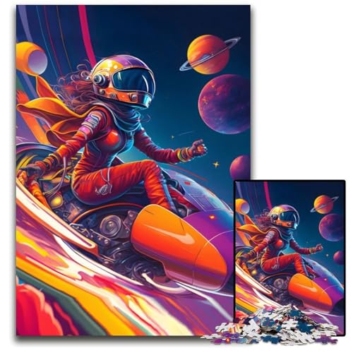 Lady Race Puzzle für Erwachsene, 1000 Teile, anspruchsvolles Denkspiel für Teenager, unterhaltsames interaktives Spiel für die ganze Familie, 50x75cm/19,68x29,52 Zoll von JIANGENNF